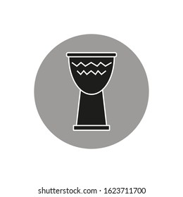 vector icon, musical djembe shape