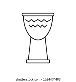 vector icon, musical djembe shape