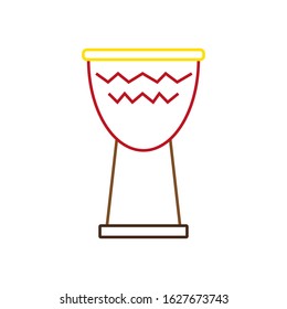 vector icon, musical djembe shape