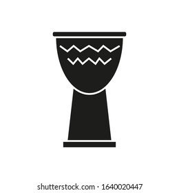 vector icon, musical djembe shape