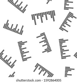 Vector icon of musical equalizer. A musical sound wave  seamless pattern on a white background.