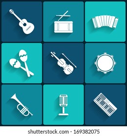 Vector icon of musical equipment