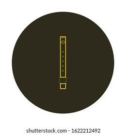 vector icon, musical flute shape