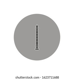 vector icon, musical flute shape