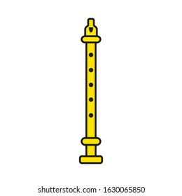 vector icon, musical flute shape