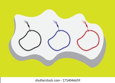 Vector icon of Muslim prayer beads. A trendy Muslim flat icon of prayer beads in 2020