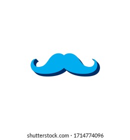 Vector icon mustache
isometric. 3d  sign isolated on white background.