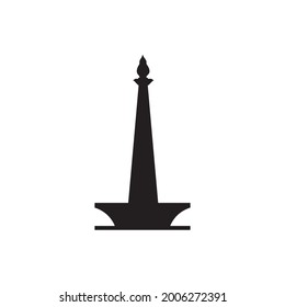 Vector icon of national monument monas on white background.