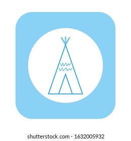 vector icon, native american cabin