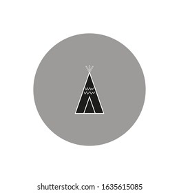 vector icon, native american cabin