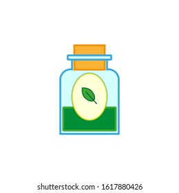 vector icon with natural medicine form