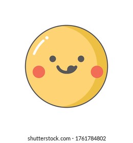 vector icon of naughty emoji in circle shape
