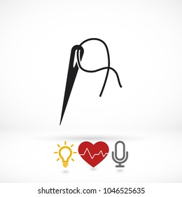 Vector icon needle 10 EPS