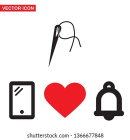 Vector icon needle 10 EPS