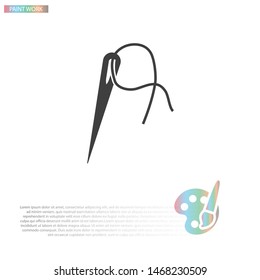 Vector icon needle 10 EPS . Lorem Ipsum Illustration design