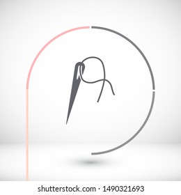Vector icon needle 10 EPS . Lorem Ipsum Illustration design