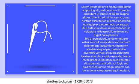 Vector icon needle 10 EPS . Lorem Ipsum Illustration design