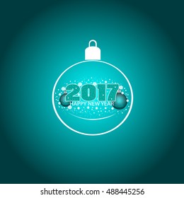 vector icon new year 2017