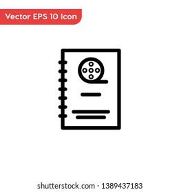 Vector Icon Of Newsletter, Newspaper, Magazine, Company Profile, Media Kit, Brand Guidelines, Script, Copywriting, Essay, Book, Article Concept