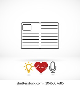Vector icon newspaper 10 EPS