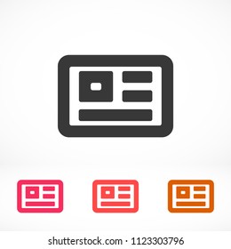 Vector icon newspaper 10 EPS