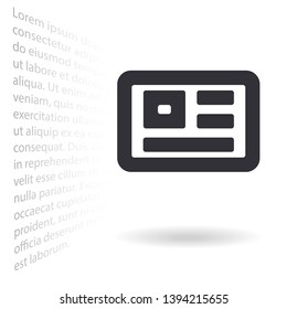 Vector icon newspaper 10 EPS . Lorem Ipsum Illustration design