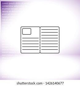 Vector icon newspaper 10 EPS . Lorem Ipsum Illustration design