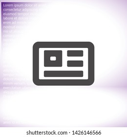 Vector icon newspaper 10 EPS . Lorem Ipsum Illustration design