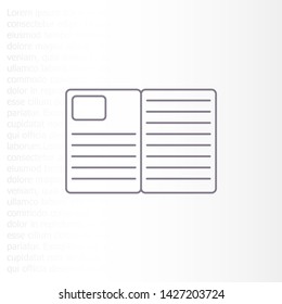 Vector icon newspaper 10 EPS . Lorem Ipsum Illustration design