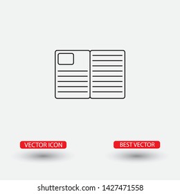 Vector icon newspaper 10 EPS . Lorem Ipsum Illustration design