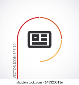 Vector icon newspaper 10 EPS . Lorem Ipsum Illustration design