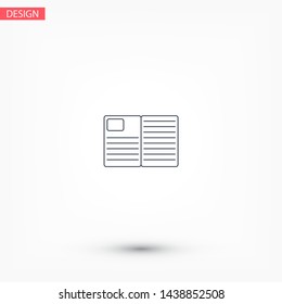Vector icon newspaper 10 EPS . Lorem Ipsum Illustration design