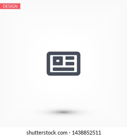 Vector icon newspaper 10 EPS . Lorem Ipsum Illustration design