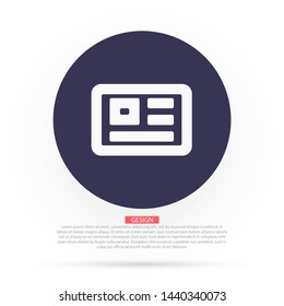 Vector icon newspaper 10 EPS . Lorem Ipsum Illustration design