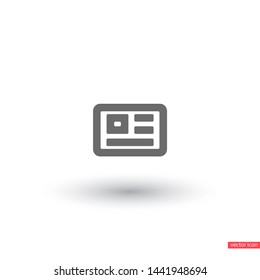 Vector icon newspaper 10 EPS . Lorem Ipsum Illustration design