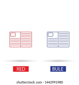 Vector icon newspaper 10 EPS . Lorem Ipsum Illustration design