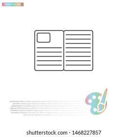 Vector icon newspaper 10 EPS . Lorem Ipsum Illustration design