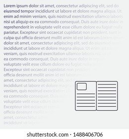 Vector icon newspaper 10 EPS . Lorem Ipsum Illustration design