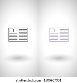 Vector icon newspaper 10 EPS . Lorem Ipsum Illustration design