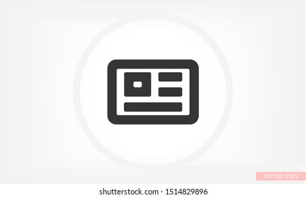 Vector icon newspaper 10 EPS . Lorem Ipsum Illustration design