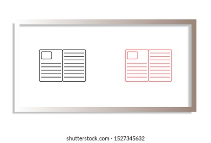 Vector icon newspaper 10 EPS . Lorem Ipsum Illustration design