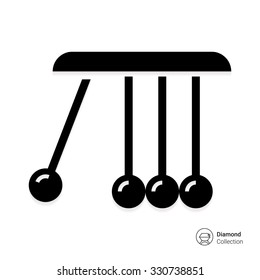 Vector icon of Newton cradle balancing balls