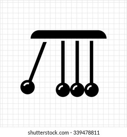 Vector icon of Newton cradle balancing balls