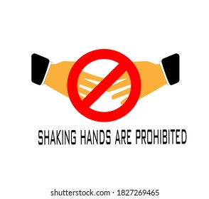 Vector icon of no handshaking.Do not contact eps 10