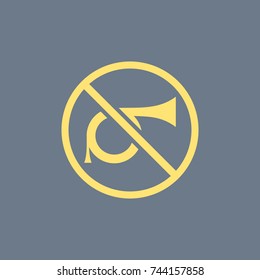 Vector icon of No Horn. Eps-10.
