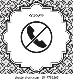 vector icon no phone on a geometric background