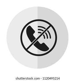 vector icon no phone on a background with a vertical shadow