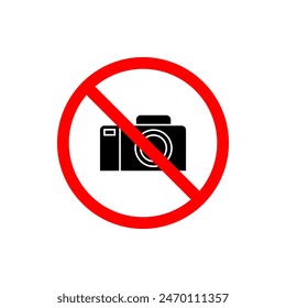 Vector icon for no photography, No Photography, No Camera, No Taking Pictures