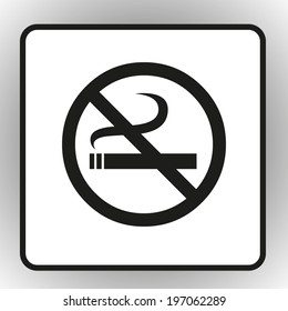 Vector icon No smoking sign. Vector isolated.
