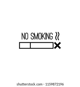 Vector icon are no Smoking. The symbol with the cigarette and the cross.